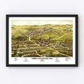 Vintage Map of Calumet, Hecla & Red Jacket, Michigan 1881