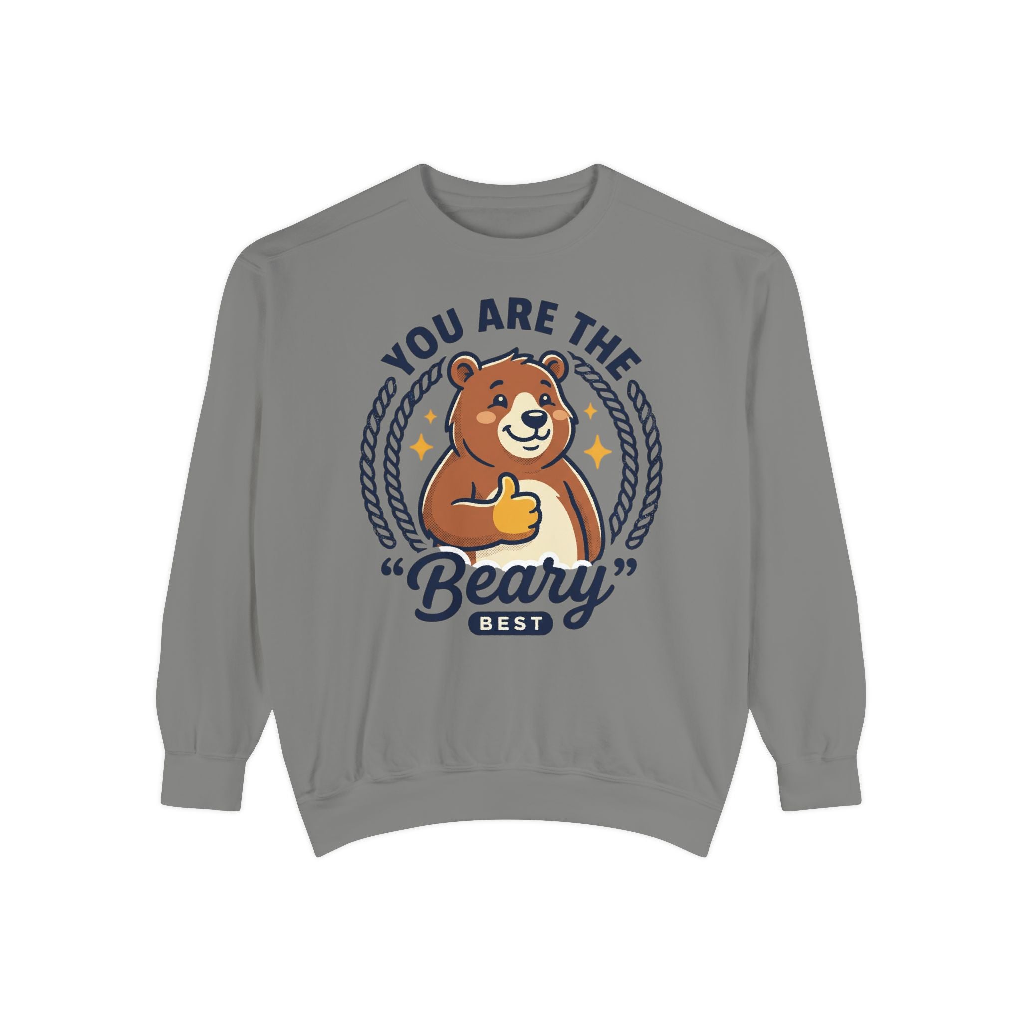 You Are The Beary Best Sweatshirt — Cute Thumbs-Up Bear Graphic