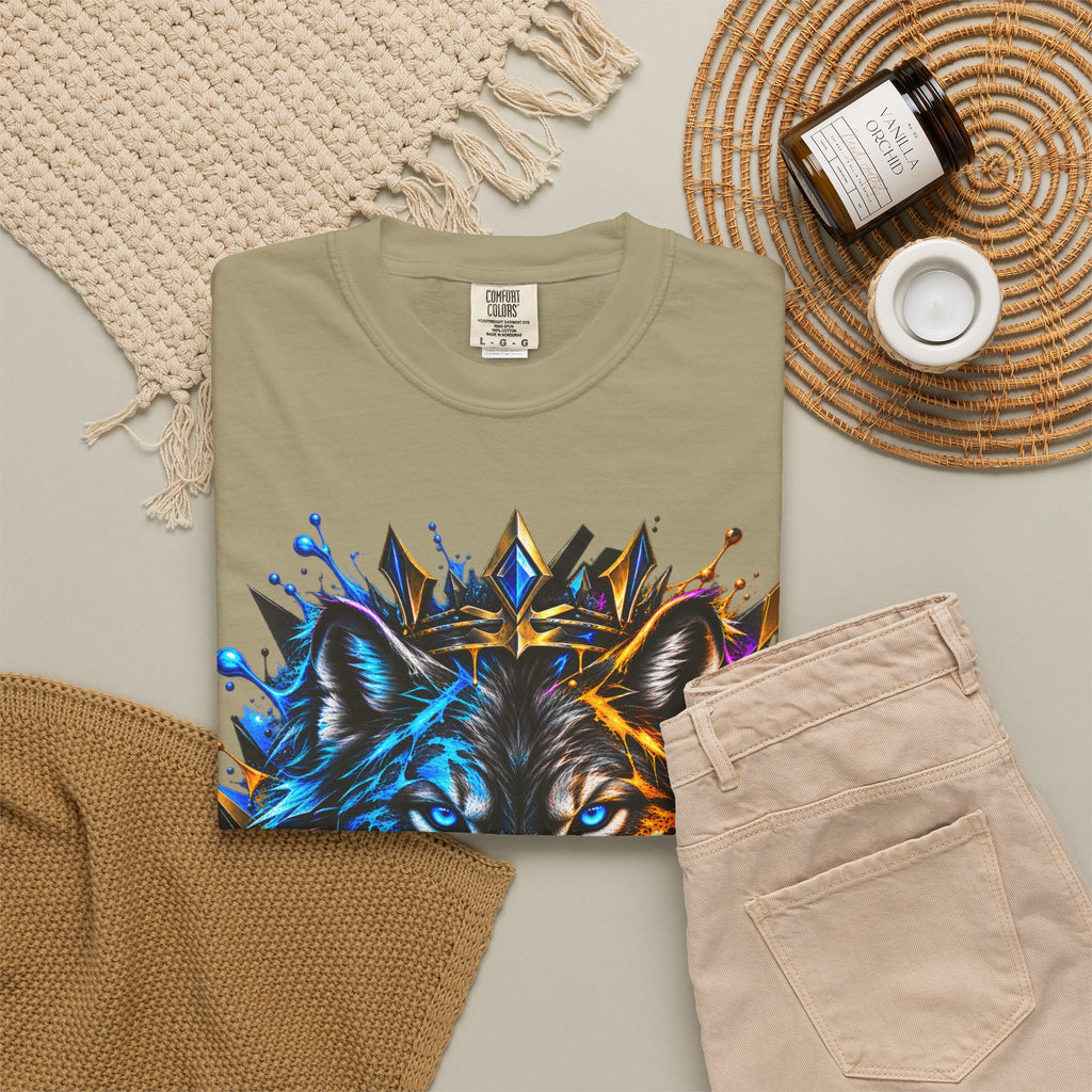 Wolf Head Graphic T-Shirt — Colorful Splash Art Tee