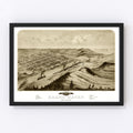Vintage Map of Grand Haven, Michigan 1868