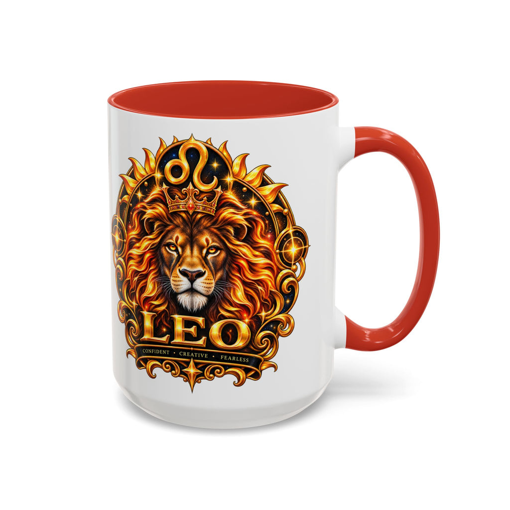 Leo Zodiac Lion Coffee Mug — Astrological Birthday Gift (11/15oz)