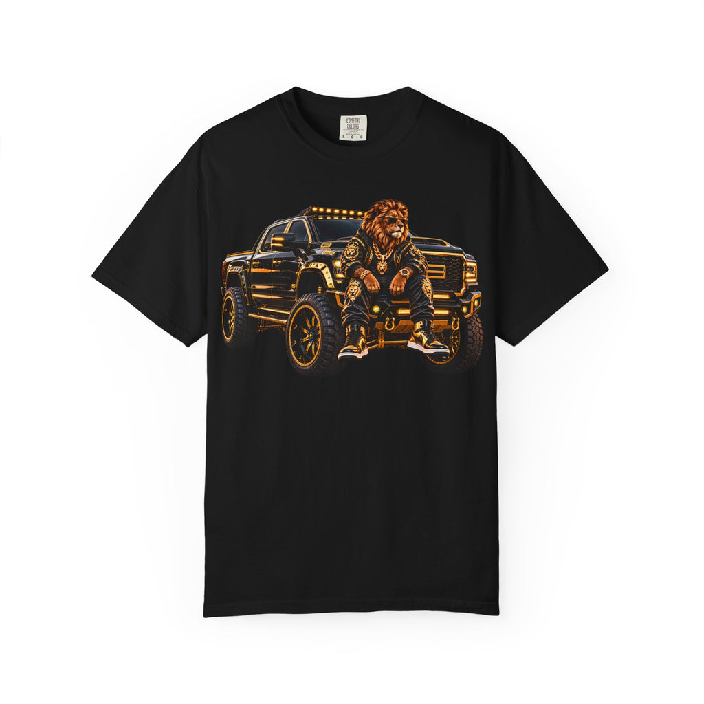 Lion Truck Graphic T-Shirt — Bold Off‑Road Crew Tee