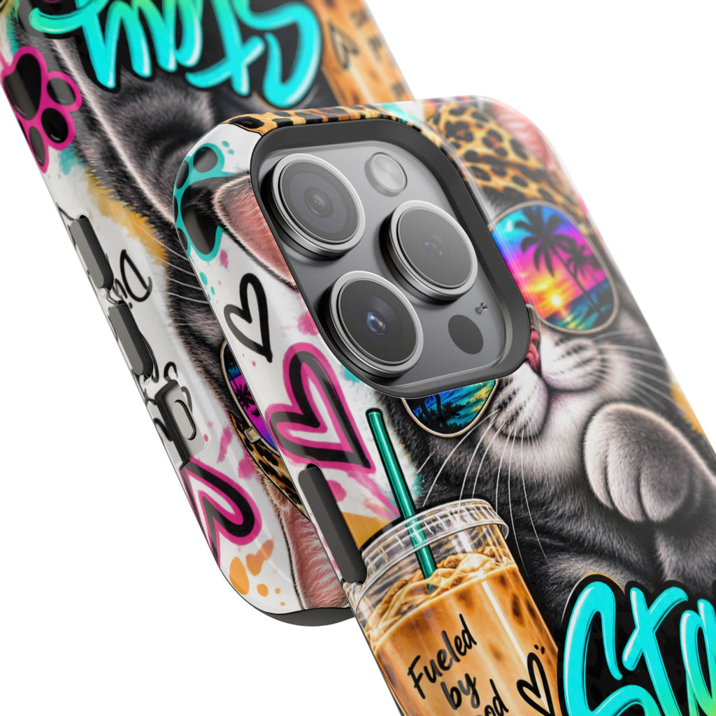 Phone Case — "Stay Pawsitive" Cat Impact-Resistant Case