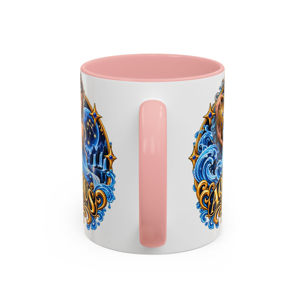Aquarius Zodiac Coffee Mug — Illustrated Water Bearer Astrology Gift (11/15oz)