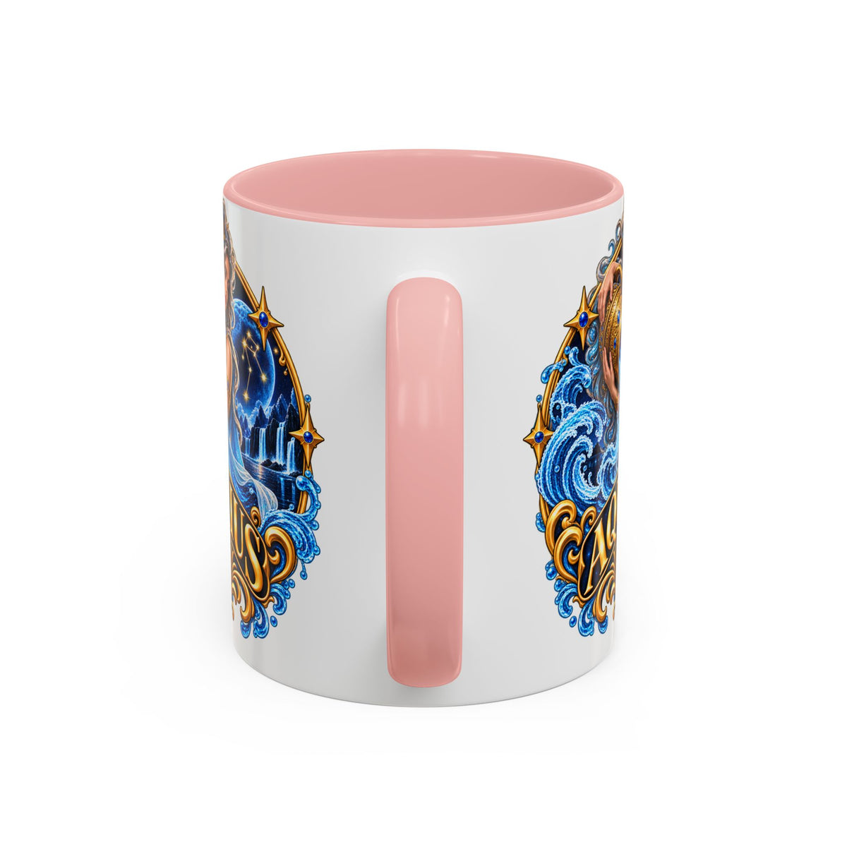 Aquarius Zodiac Coffee Mug — Illustrated Water Bearer Astrology Gift (11/15oz)