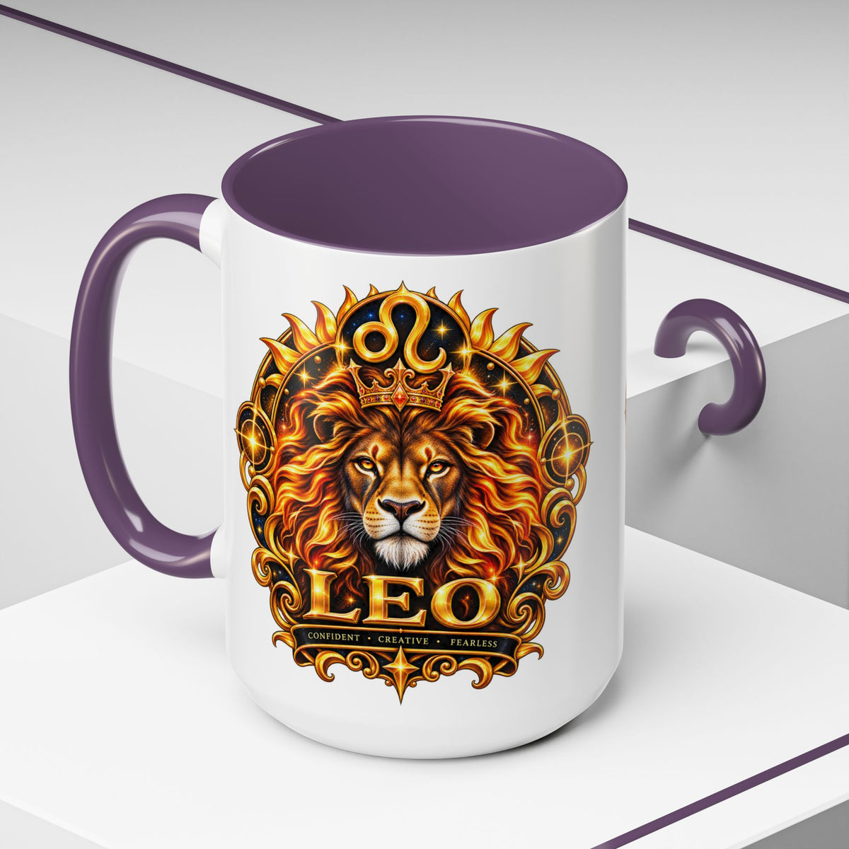 Leo Zodiac Lion Coffee Mug — Astrological Birthday Gift (11/15oz)