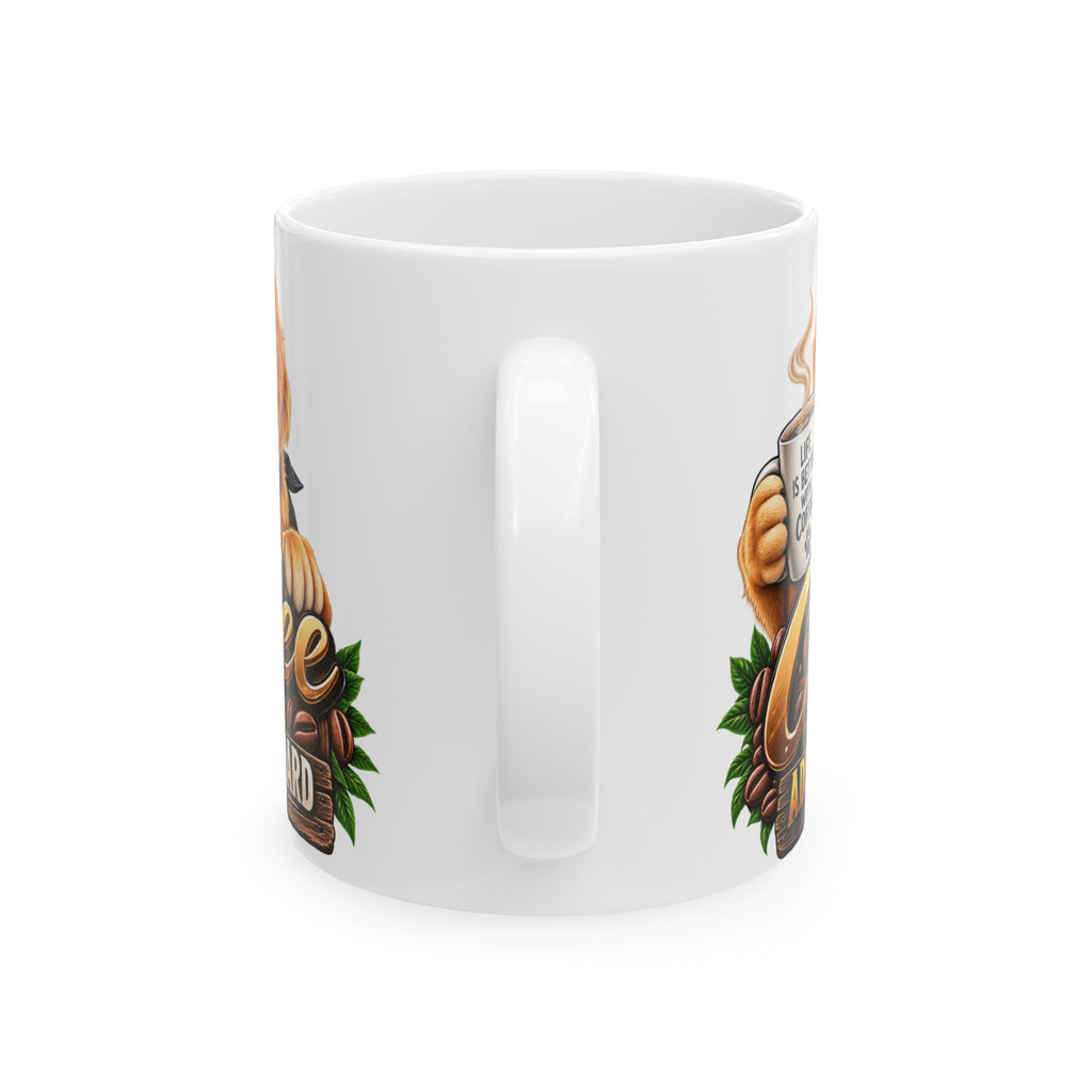 Coffee Dog Mug — "Life Is Better With Coffee" Funny Golden Retriever Coffee Cup, Cute Pet Lover Gift (11oz/15oz)
