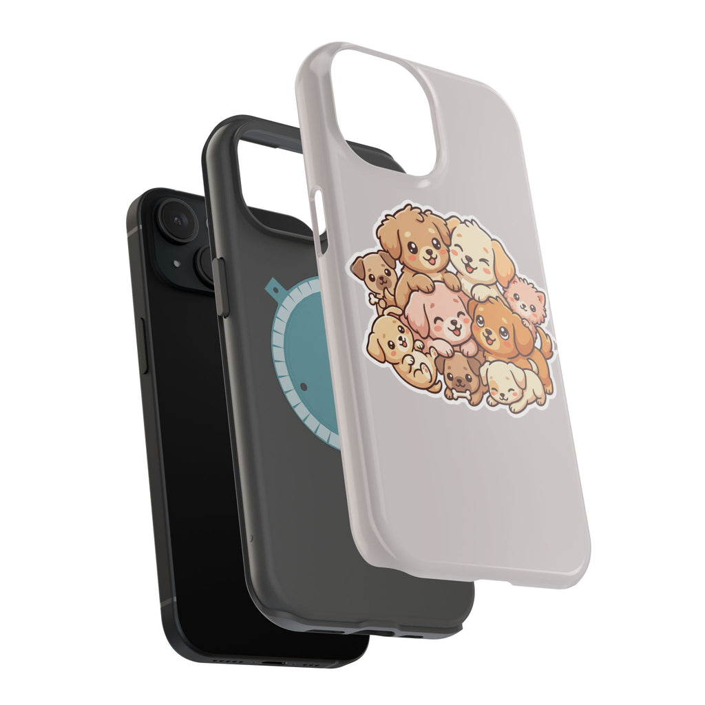 Cute Puppy Pile Magnetic Impact-Resistant Phone Case