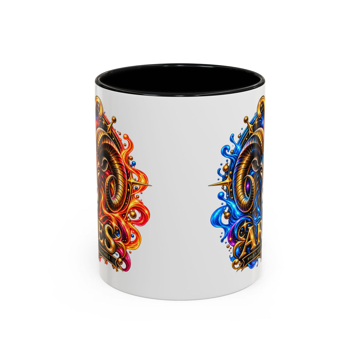 Aries Zodiac Coffee Mug — Colorful Ram Astrology Accent Mug (11/15oz)