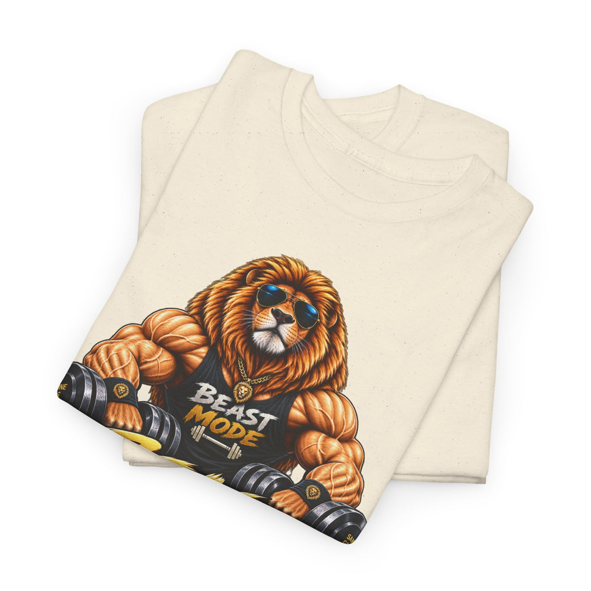 Beast Mode Lion T-Shirt — Workout Gym Fitness Tee
