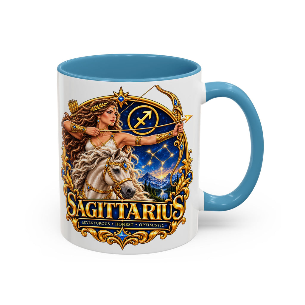 Sagittarius Accent Coffee Mug — Zodiac Archer Design (11/15oz)