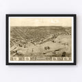 Vintage Map of Muskegon, Michigan 1868