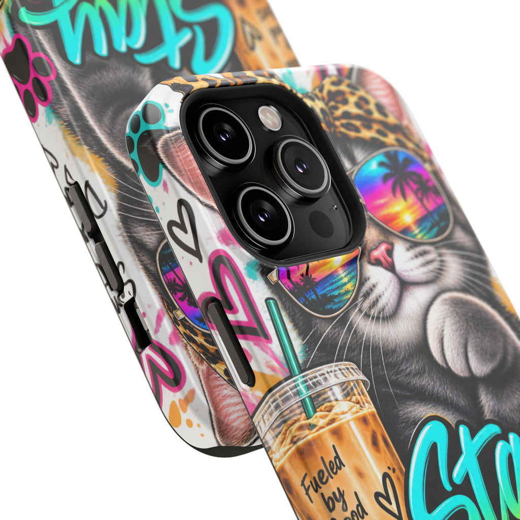 Phone Case — "Stay Pawsitive" Cat Impact-Resistant Case