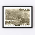 Vintage Map of Muskegon, Michigan 1889