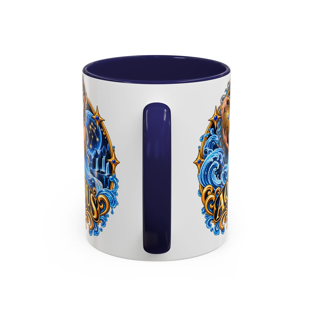 Aquarius Zodiac Coffee Mug — Illustrated Water Bearer Astrology Gift (11/15oz)