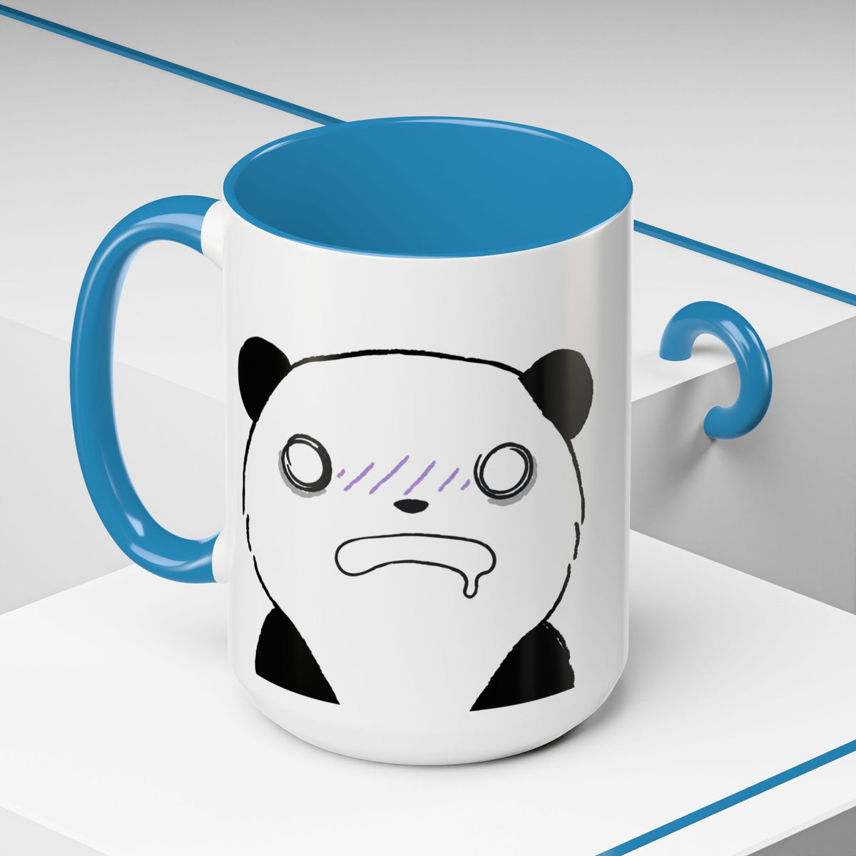 Just Give Me My Coffee!!! Accent Mug — Panda Coffee Lover Gift (11/15oz)