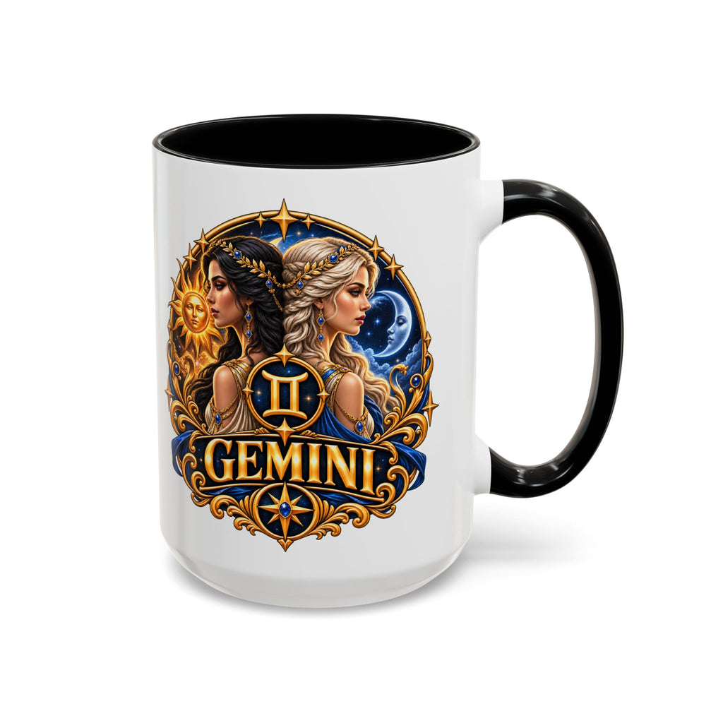 Gemini Zodiac Coffee Mug — Gemini Sign Astrology Accent Mug (11/15oz)