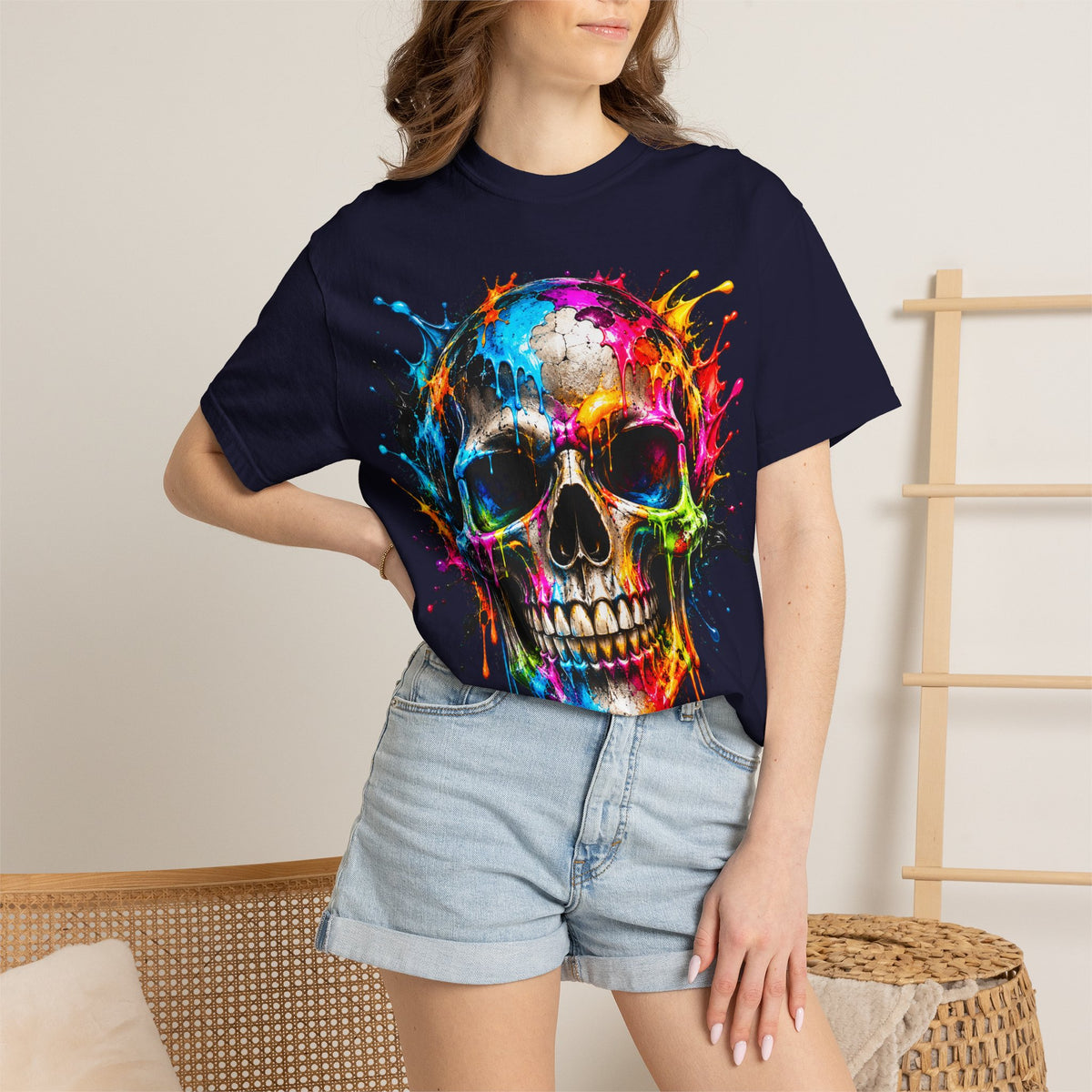 Color Splash Skull T-Shirt