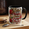 Inspirational Rose Coffee Mug — "Believe in Yourself" Motivational Tea Cup