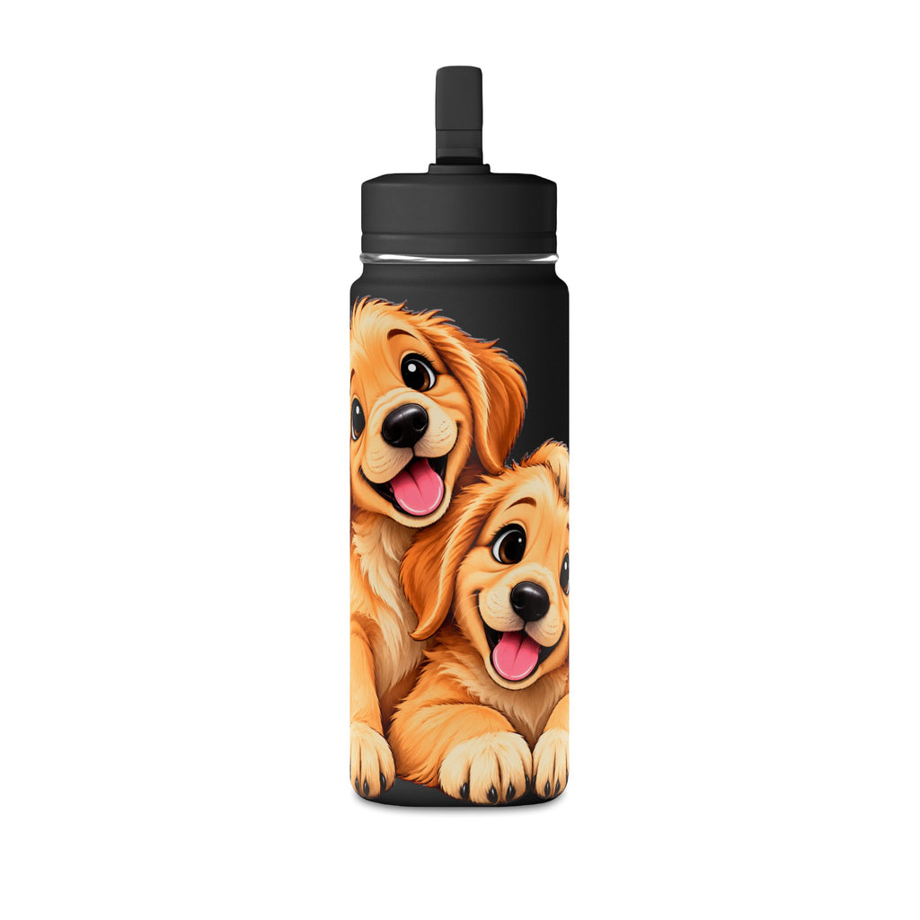 Golden Retriever Puppies Mini Water Bottle
