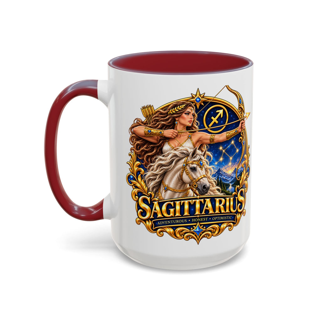 Sagittarius Accent Coffee Mug — Zodiac Archer Design (11/15oz)