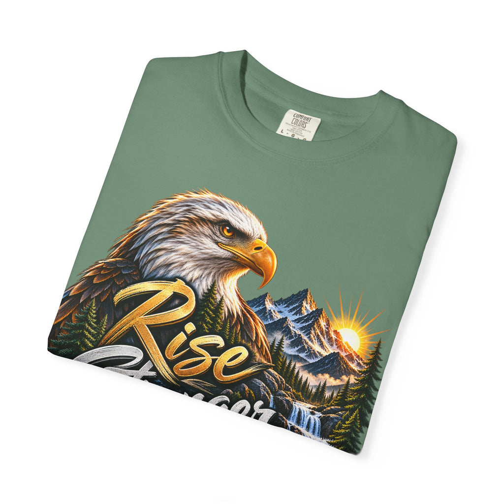 Rise Stronger Every Day Eagle T-Shirt — Motivational Nature Graphic Tee