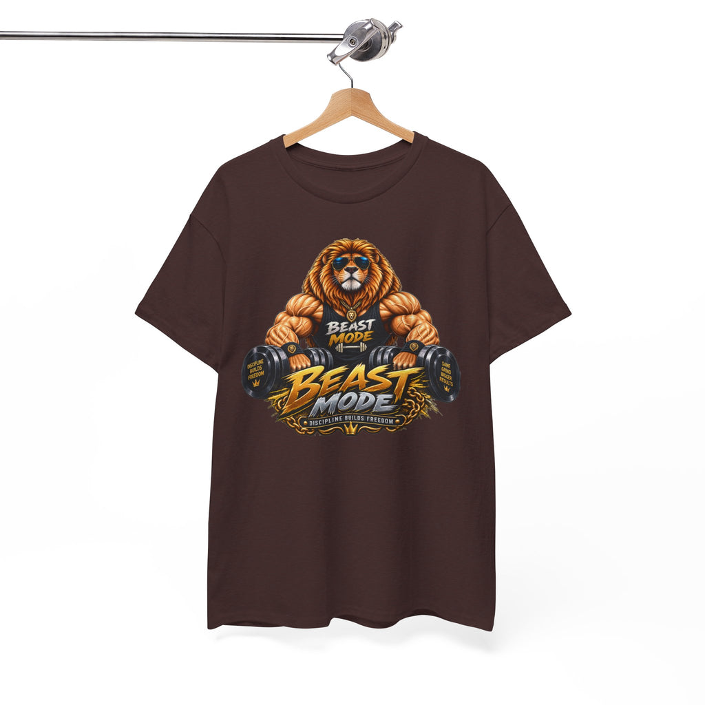 Beast Mode Lion T-Shirt — Workout Gym Fitness Tee