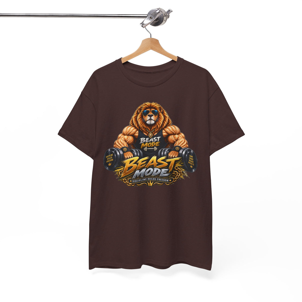 Beast Mode Lion T-Shirt — Workout Gym Fitness Tee