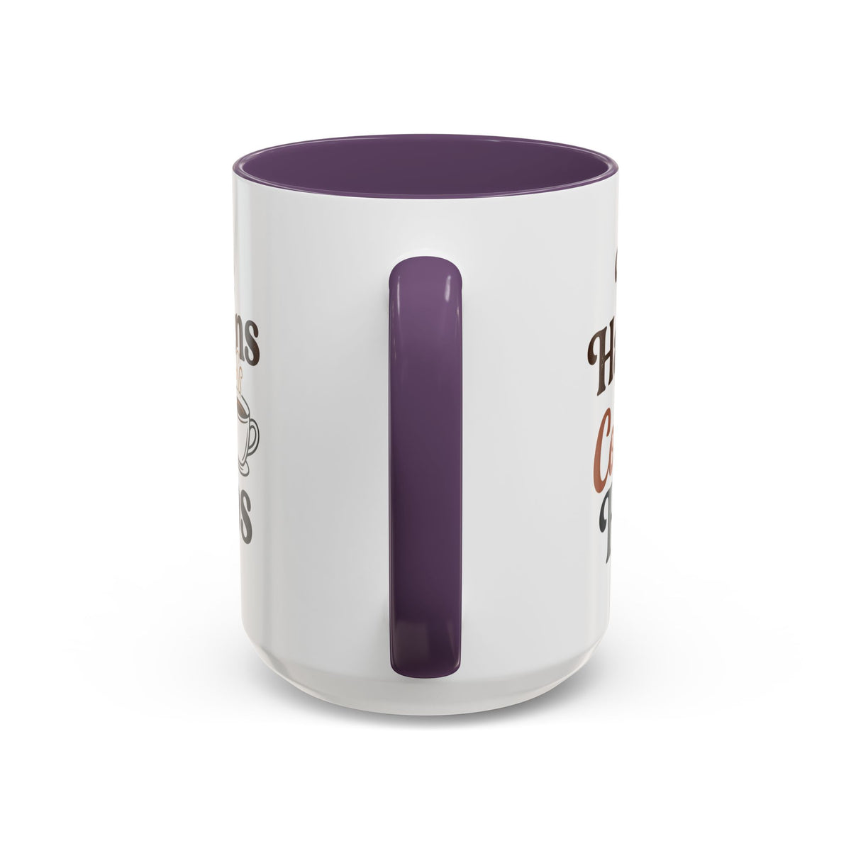 Coffee Mug — "Life Happens, Coffee Helps" Accent Ceramic Mug (11/15oz)