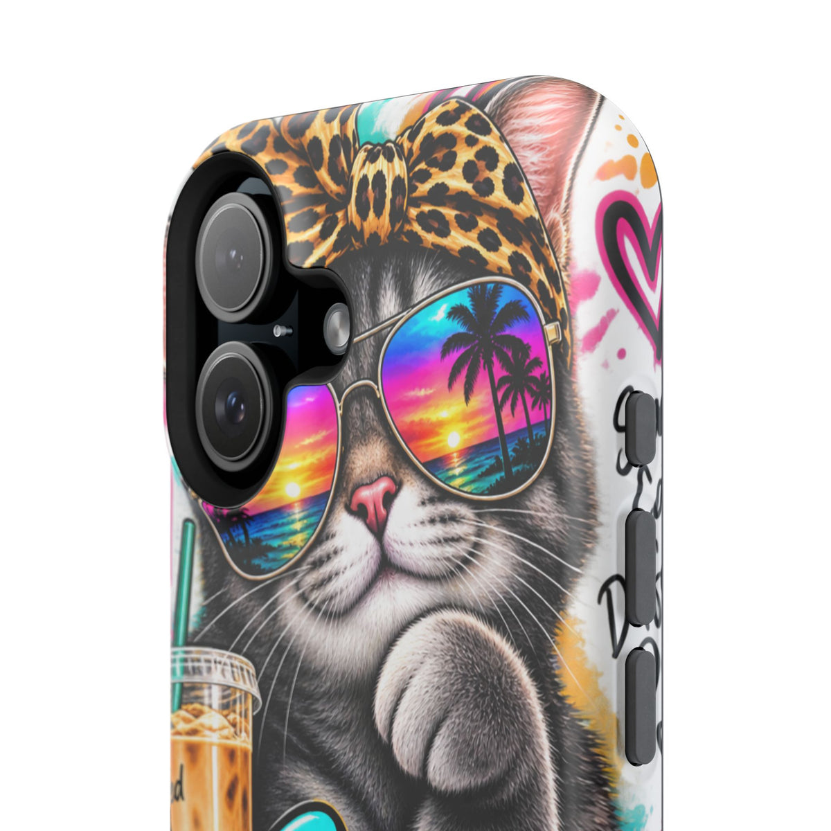 Phone Case — "Stay Pawsitive" Cat Impact-Resistant Case