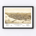 Vintage Map of Bayfield, Wisconsin 1886