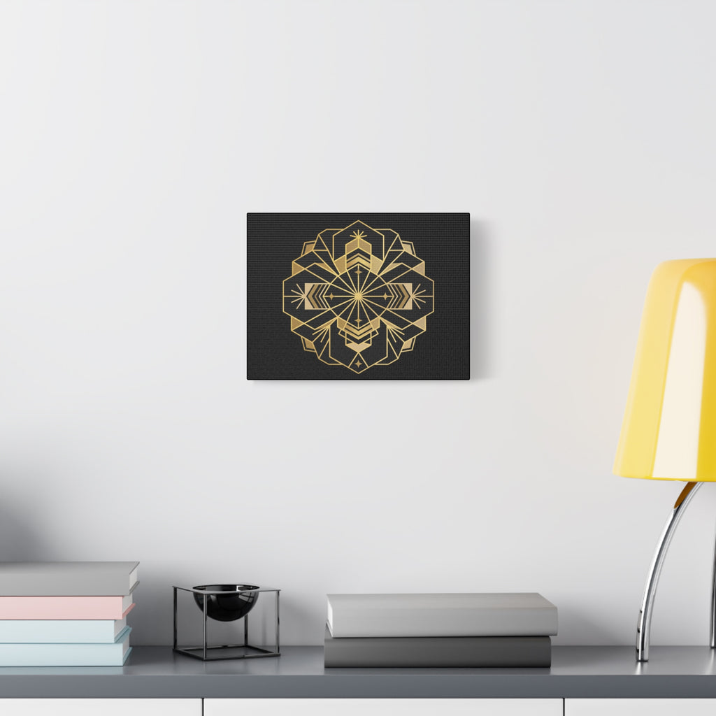 Gold Geometric Mandala Canvas