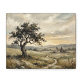 Rustic Countryside Canvas Wall Art — Serene Landscape Matte Stretched Canvas Print