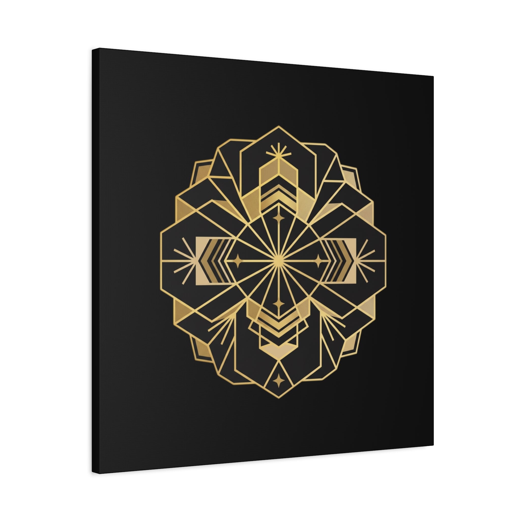 Gold Geometric Mandala Canvas