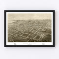 Vintage Map of Fond du Lac, Wisconsin 1867