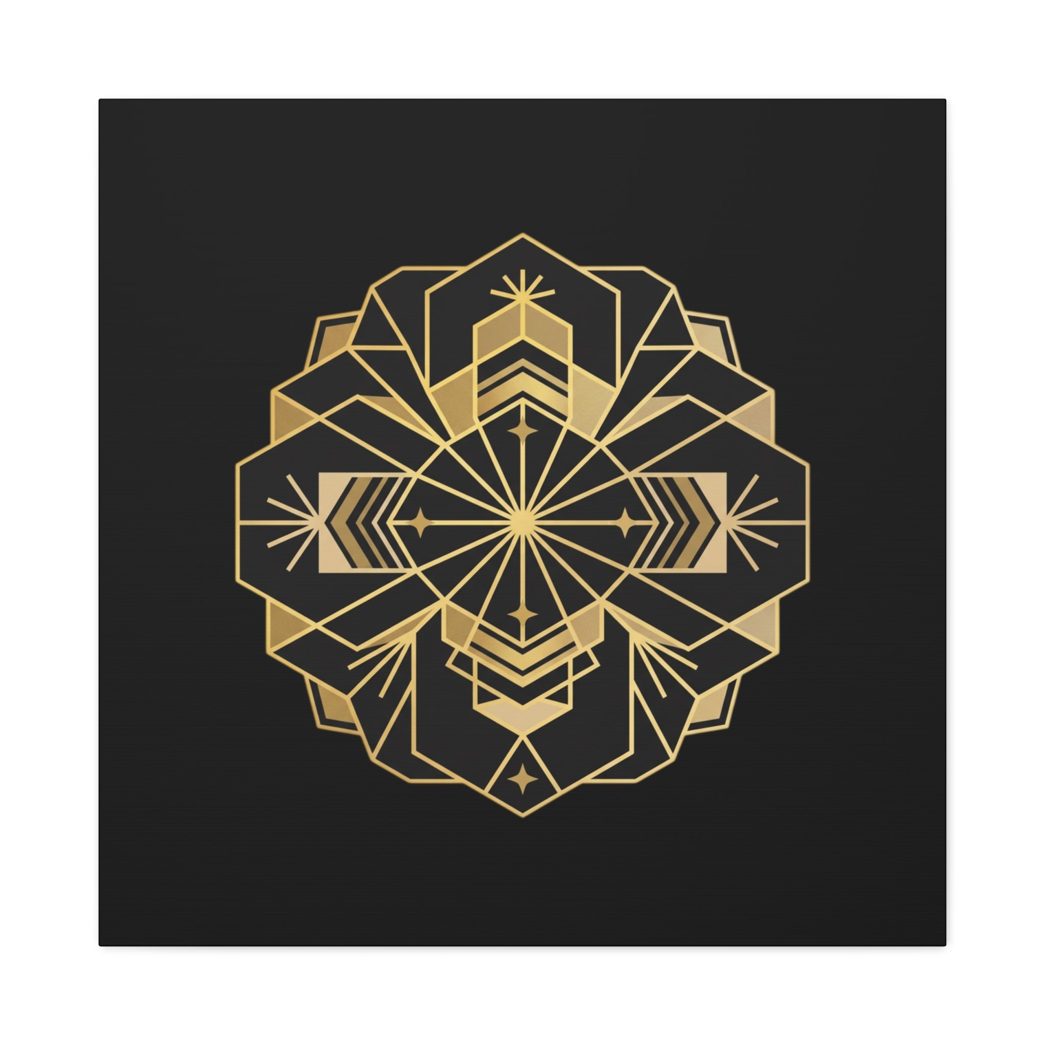 Gold Geometric Mandala Canvas