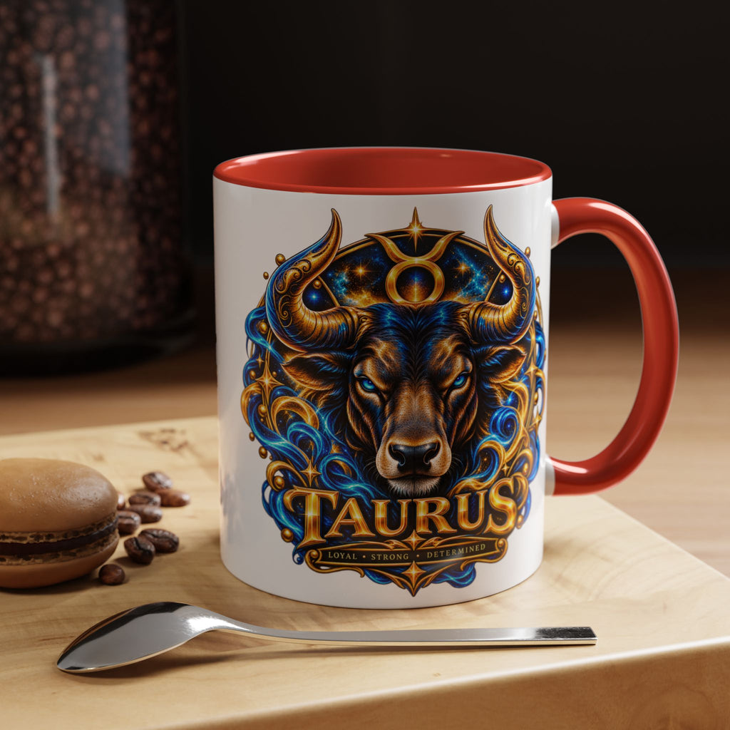 Taurus Coffee Mug — Zodiac Bull Accent Mug (11/15oz)