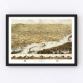 Vintage Map of La Crosse, Wisconsin 1867