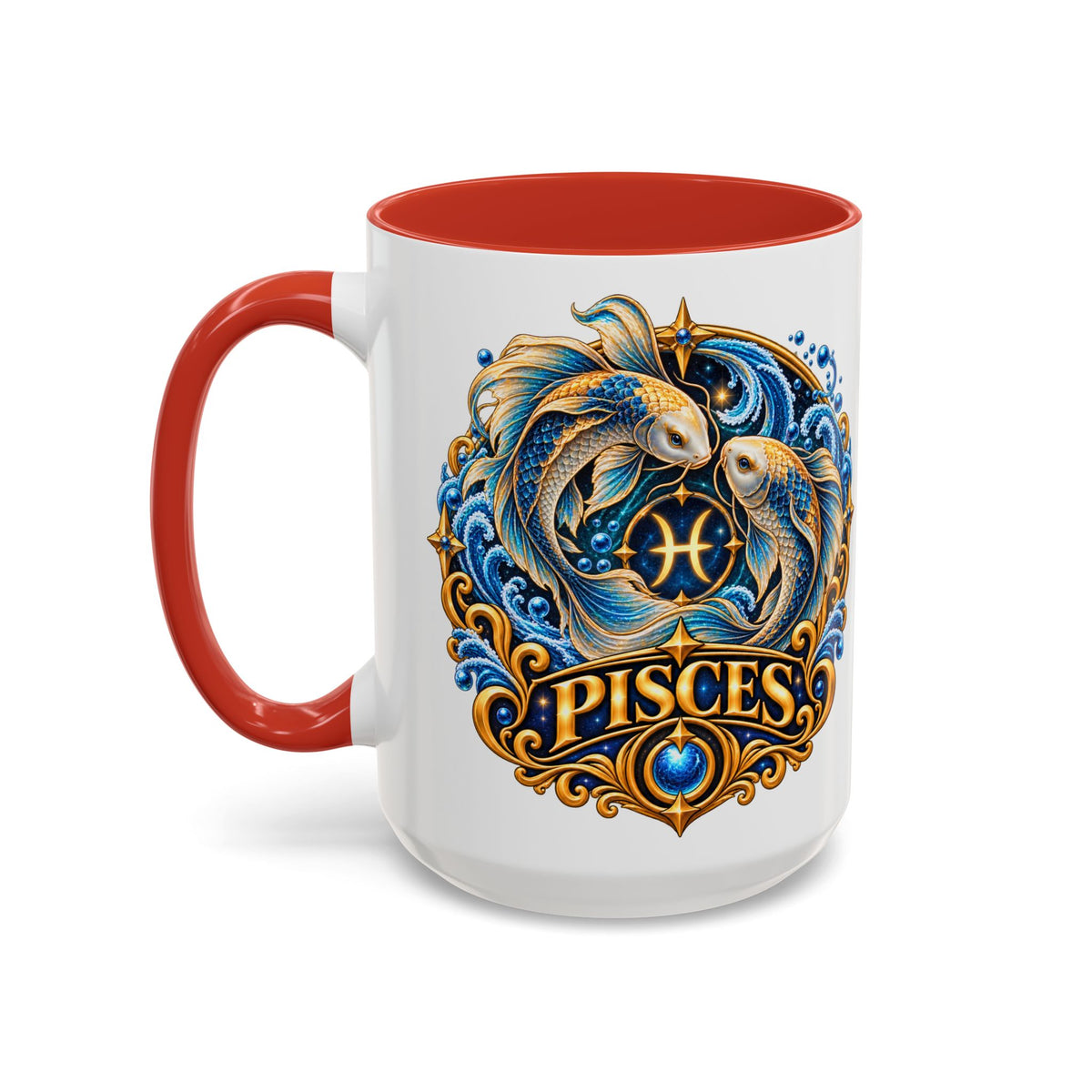Pisces Zodiac Coffee Mug — Decorative Accent Astrology Mug (11/15oz)