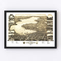 Vintage Map of Lake Geneva, Wisconsin 1882