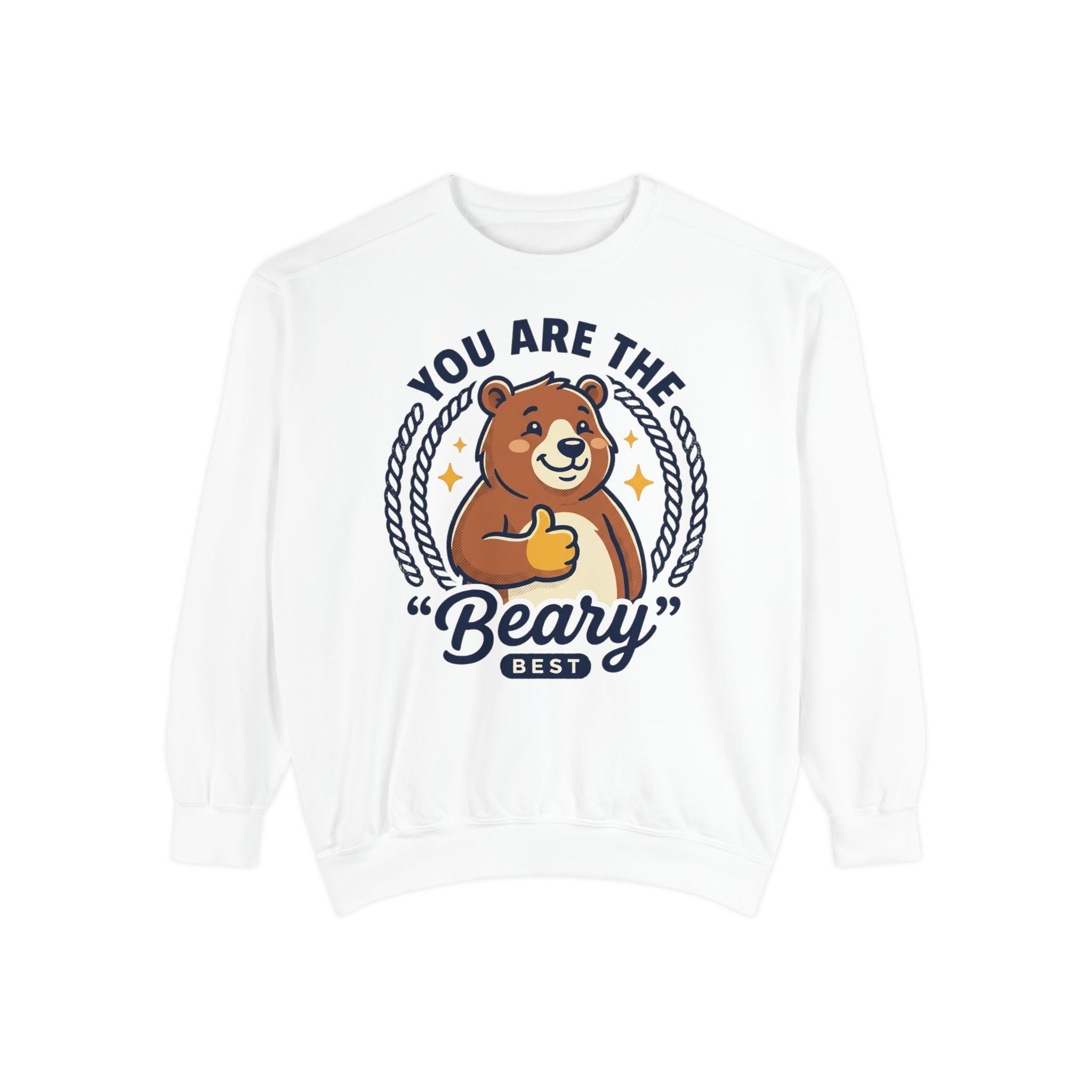 You Are The Beary Best Sweatshirt — Cute Thumbs-Up Bear Graphic