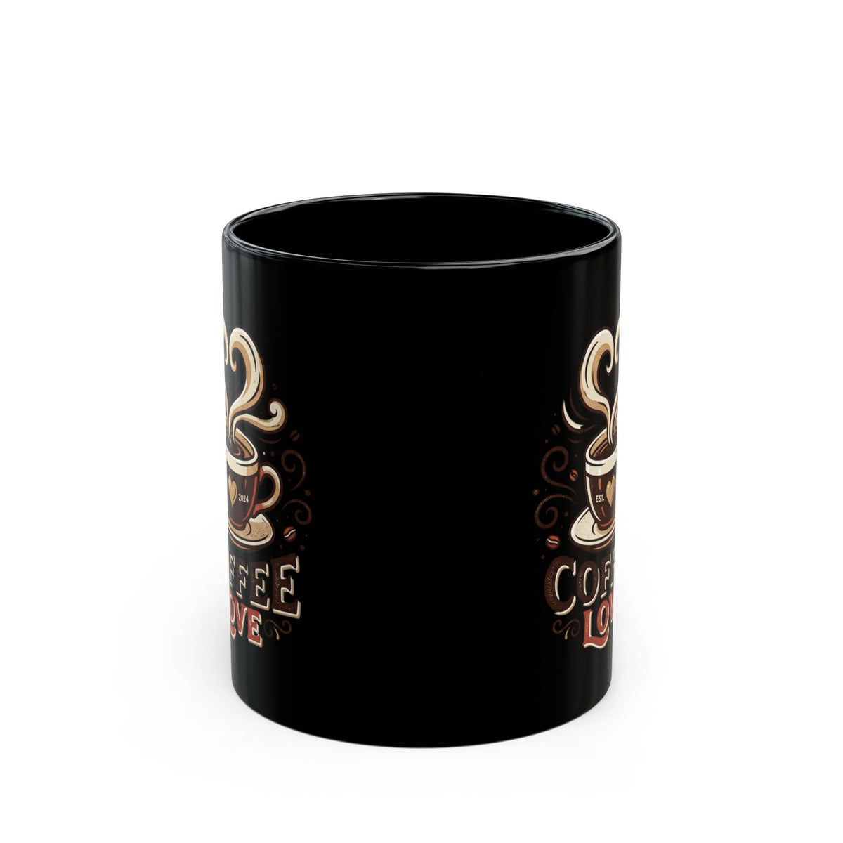Coffee Love Black Mug — 11oz & 15oz Ceramic Coffee Mug
