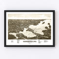 Vintage Map of Oconomowoc, Wisconsin 1885