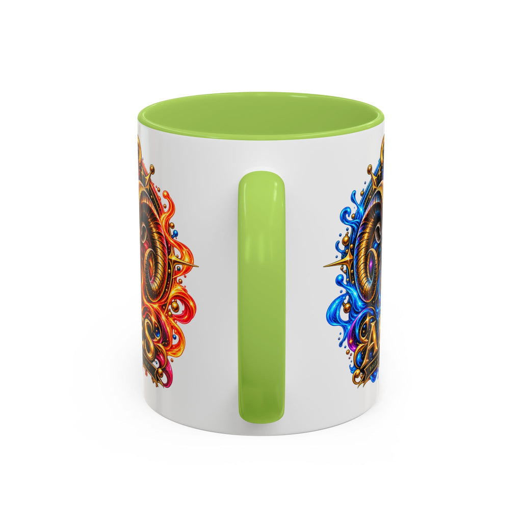 Aries Zodiac Coffee Mug — Colorful Ram Astrology Accent Mug (11/15oz)