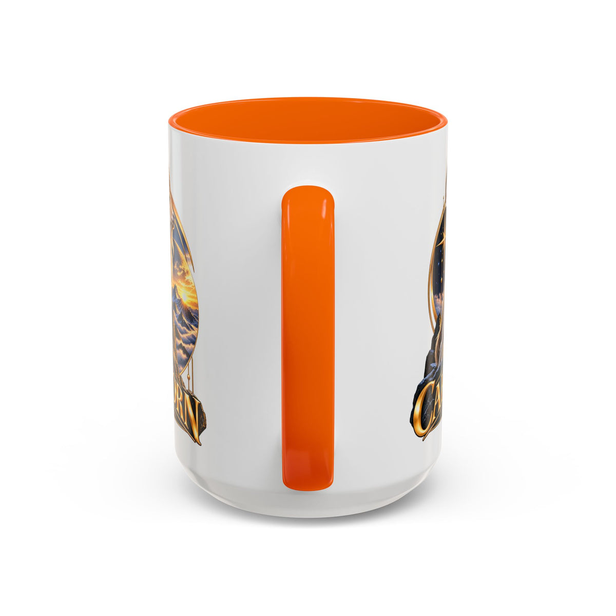 Capricorn Zodiac Coffee Mug — Astrological Goat Accent Mug (11/15oz)