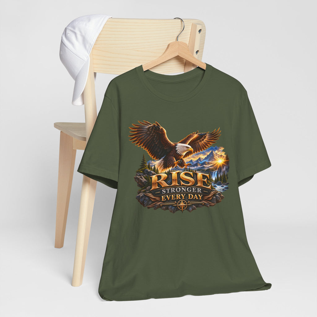 Rise Stronger Every Day Eagle T-Shirt — Inspirational Outdoors Graphic Tee