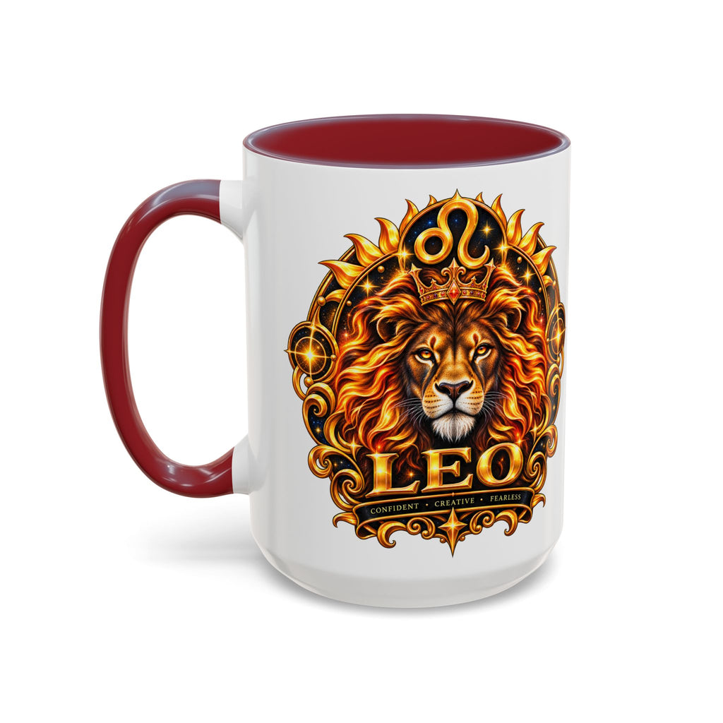 Leo Zodiac Lion Coffee Mug — Astrological Birthday Gift (11/15oz)