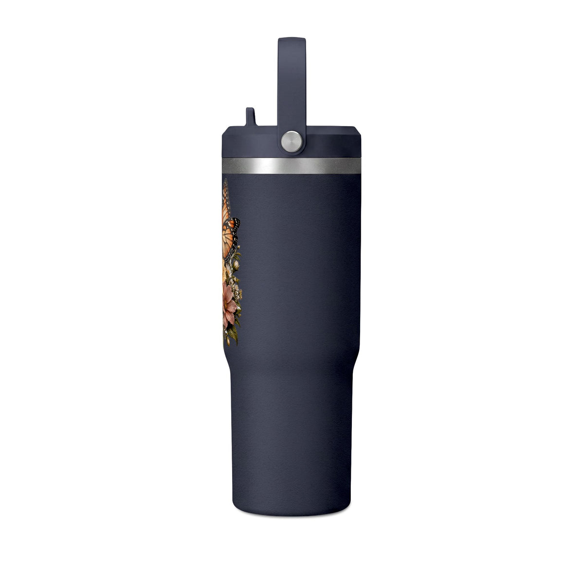 32oz Butterfly and Sunflower Floral Tumbler