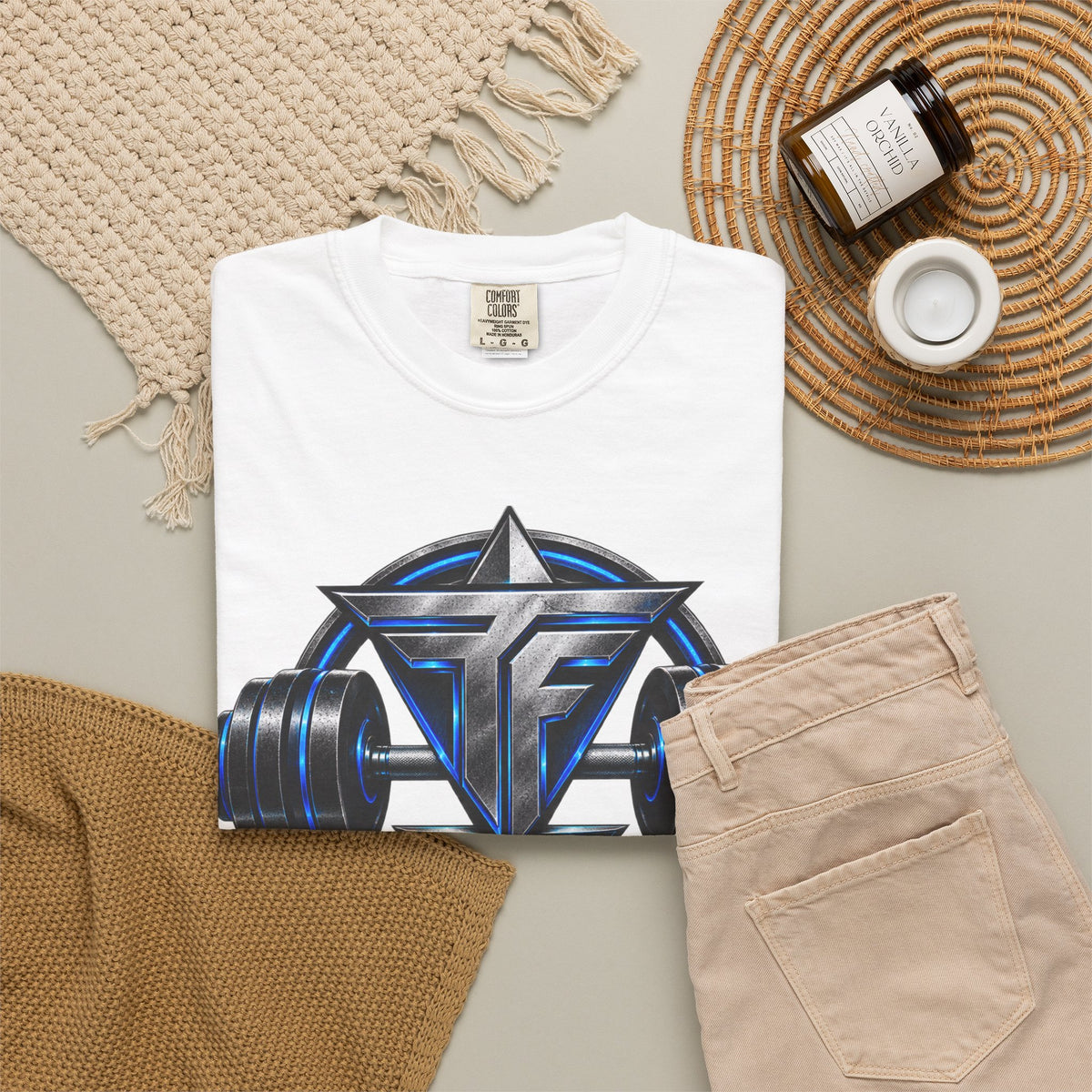 Fitness Lifestyle T-Shirt — Barbell Logo Gym Tee