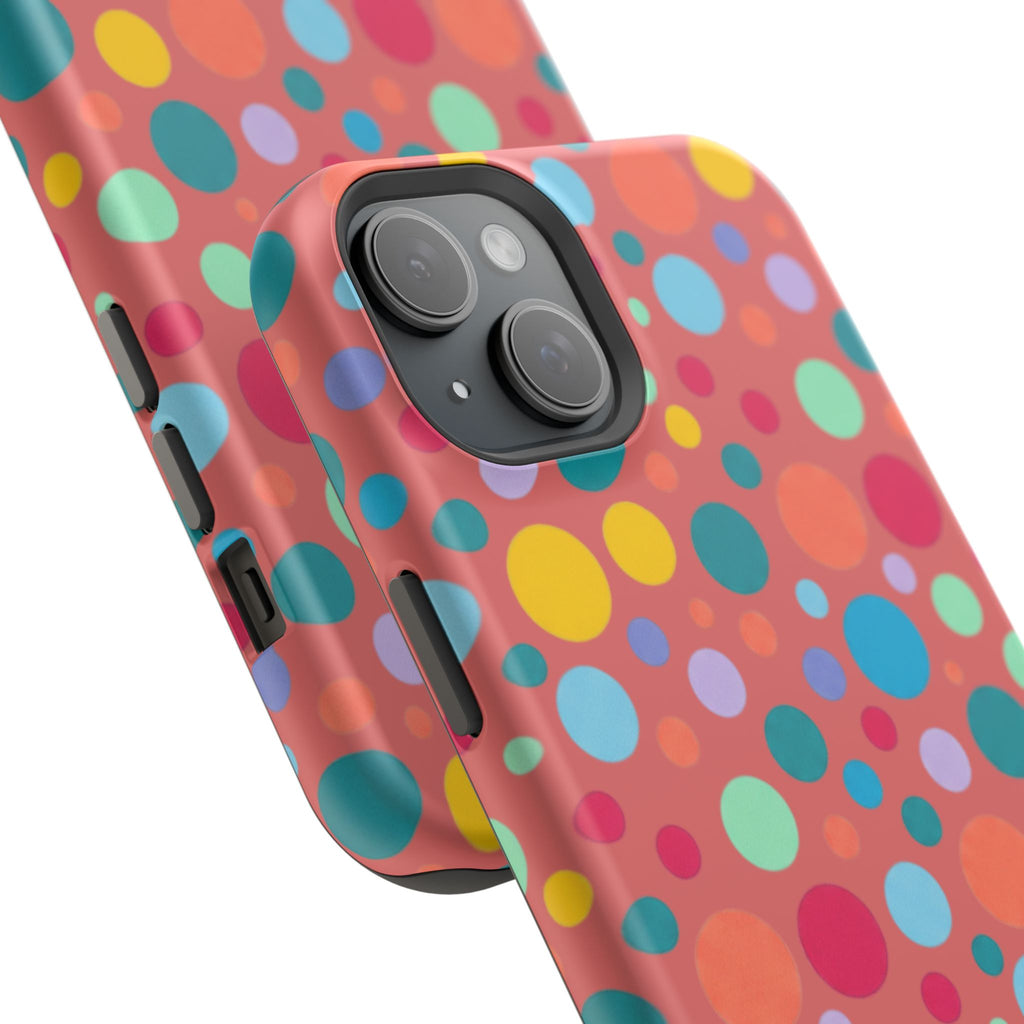 Colorful Polka Dot Magnetic Phone Case — Impact-Resistant, Vibrant Retro Dots